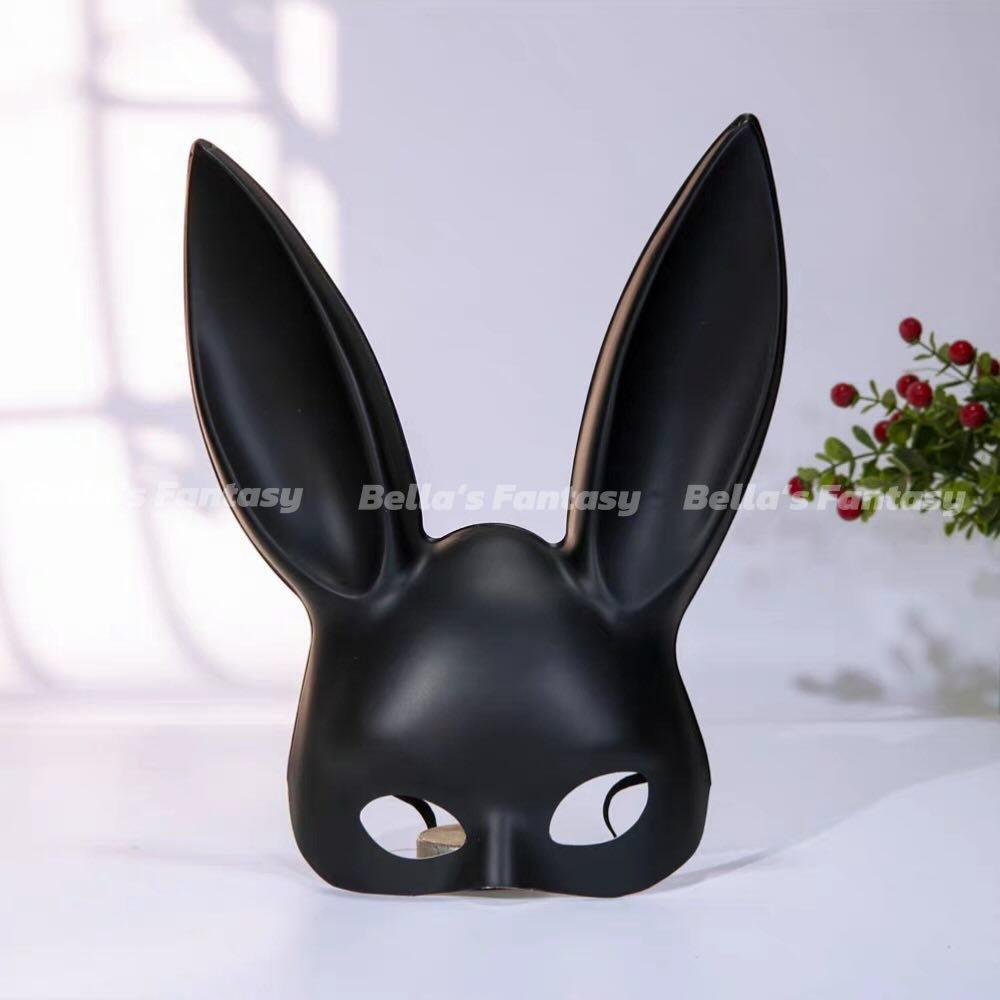 Bella’s Fantasy Women Party Rabbit Mask Costume Party Accesories Black One Size