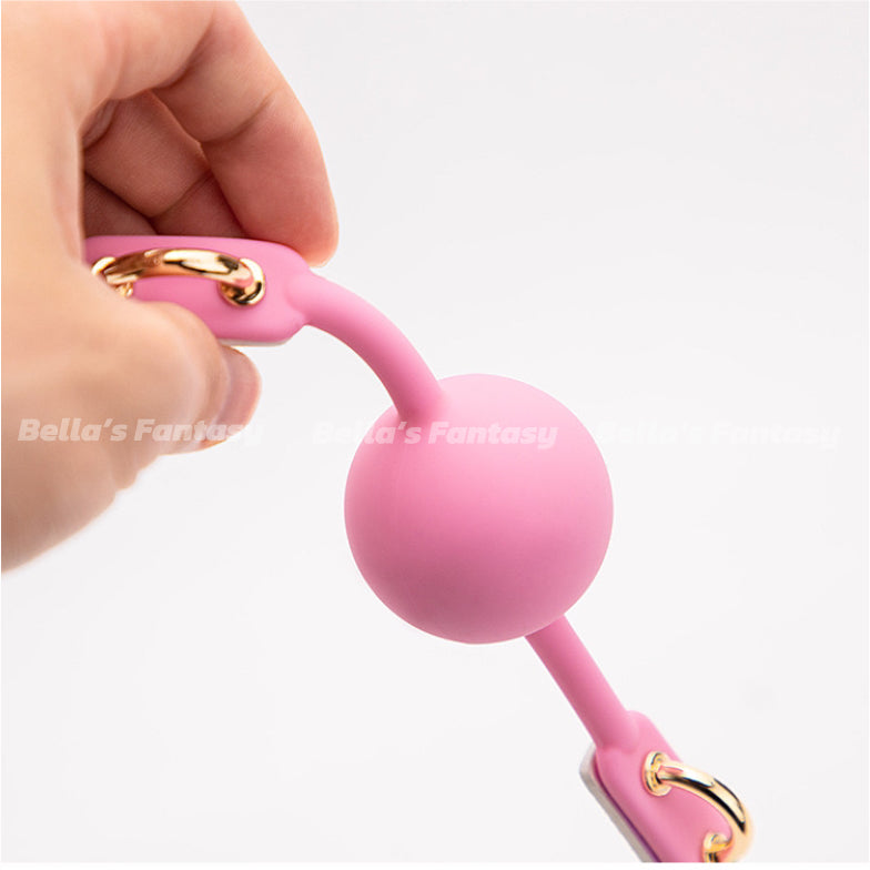 Bella's Fantasy Erotic SM Laser Soft Silica Mouth Rubber Ball Pink Adult Toy one size