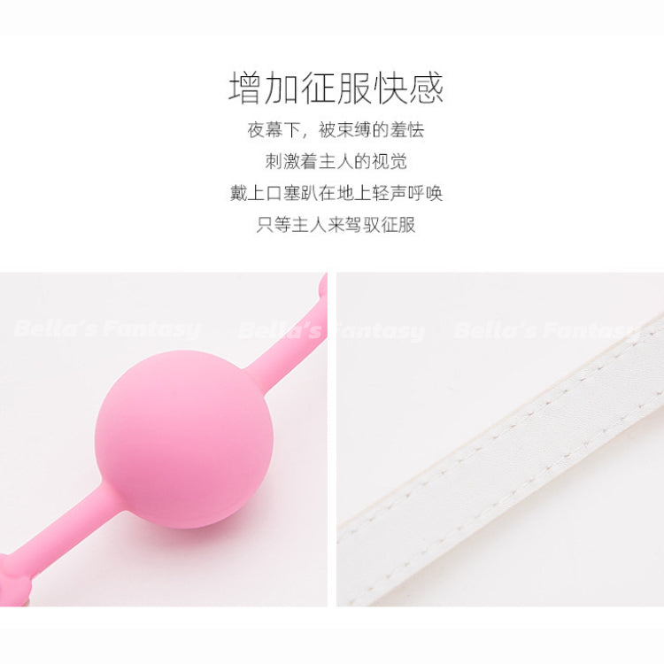 Bella's Fantasy Erotic SM Laser Soft Silica Mouth Rubber Ball Pink Adult Toy one size