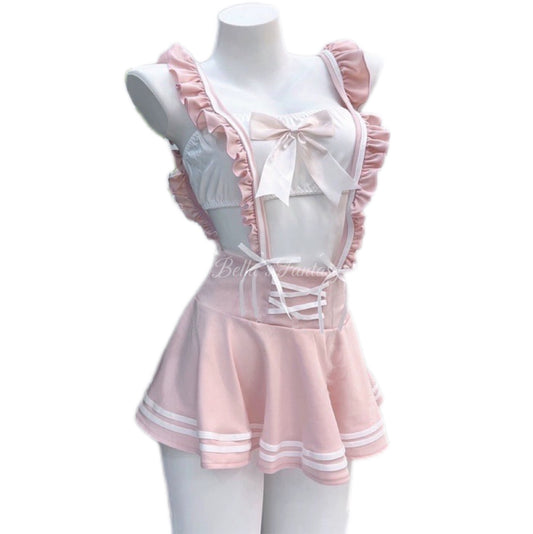 Bella's Fantasy Sexy JK Cute Sailors Student Uniform Cosplay Costume Lingerie One Size Pink