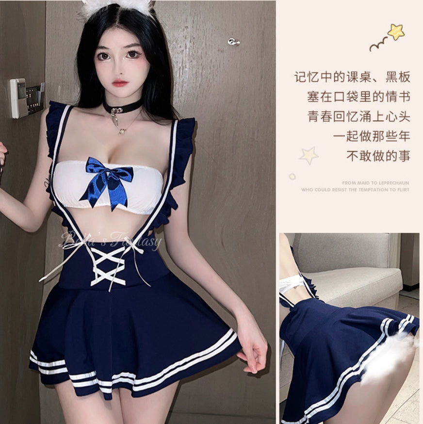 Bella's Fantasy Sexy JK Cute Sailors Student Uniform Cosplay Costume Lingerie One Size Pink